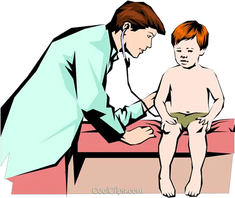  Download Doctor With Child Patient Royalty Free Vector Clip Child And Doctor Clipart Png Patient Png