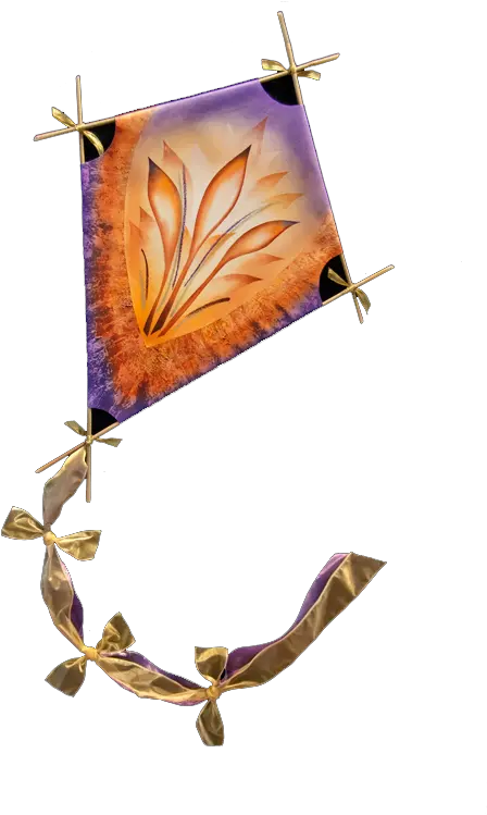  Imperial Sunset Kite Floral Design Png Kite Png