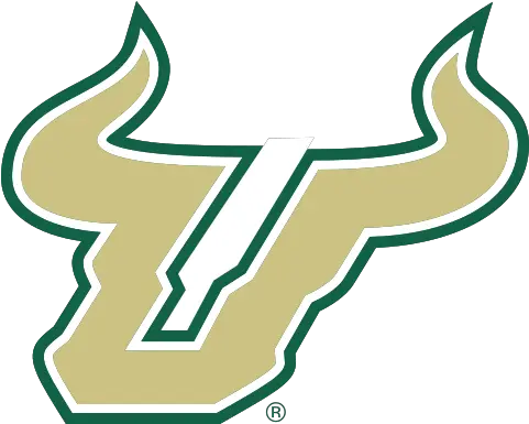  Download Bull Horns Gold Green Outline South Florida Bulls Logo Png Bull Horns Png