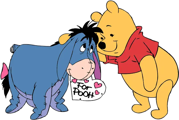  Disney Valentines Day Transparent Winnie The Pooh And Eeyore Png Eeyore Transparent