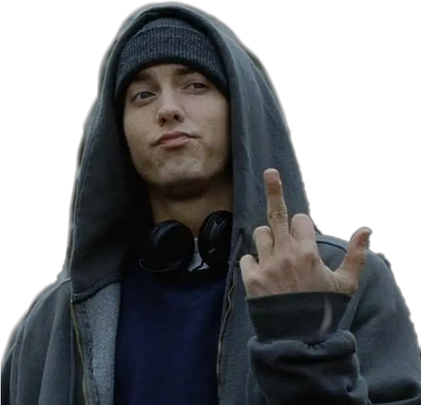  Eminem Sticker By Babilônia 1983 Eminem In Hoodie Young Png Eminem Transparent