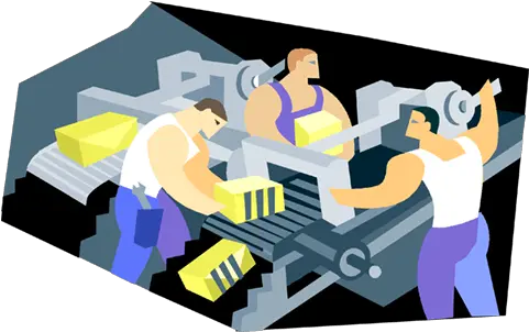  Men Working In Factory Royalty Free Vector Clip Art Working In Factory Illustration Png Factory Png