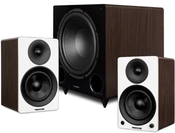  Ai61 Powered 65 Stereo Bookshelf Speakers And Db12 12 Low Bookshelf Speaker Walnit Design Png Icon Home Theater System