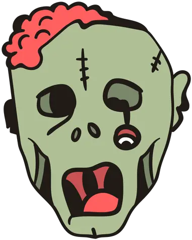  Zombie Head Hand Drawn Transparent Png U0026 Svg Vector Silueta De Cabeza Zombie Zombie Icon Png