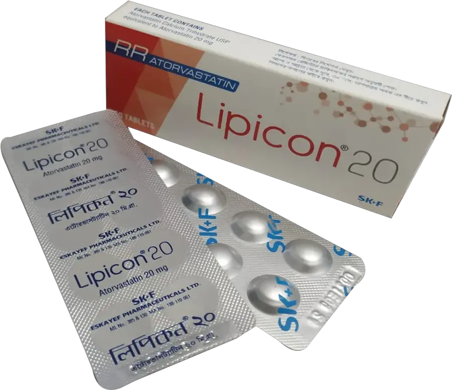  Lipicon 20 Tablet View Uses Side Effects Price From Our Pill Png Side Effects Icon