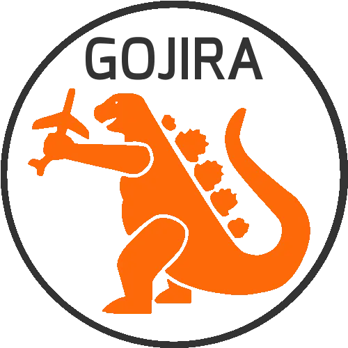  Gojira Stencil Godzilla Png Gojira Logo