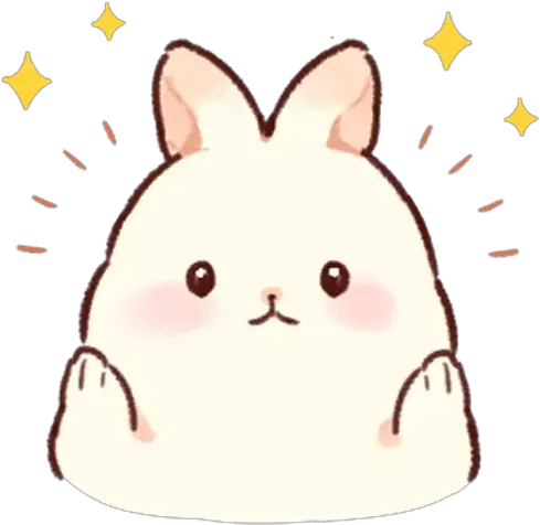  Soft And Cute Rabbits Sticker 4 Easy Drawings Cute Emoji Discord Server Mochi Png Cute Rabbit Icon