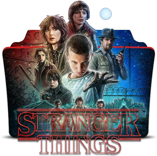  Download Free Album Television Stranger Show Things Cover Squad Of Stranger Things Png Video Album Icon