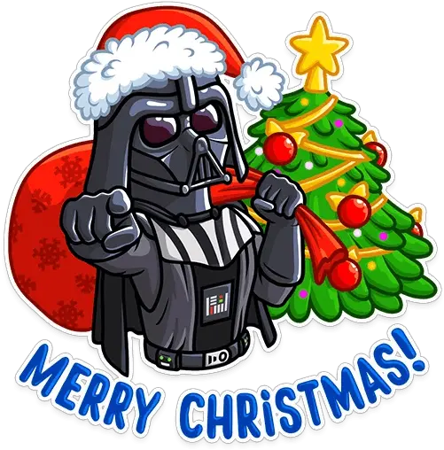  Darth Vaderu201d Stickers Set For Telegram Christmas Png Darth Vader Png