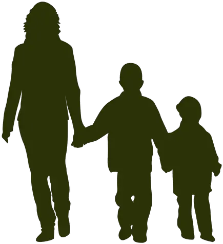  Mom With Two Sons Transparent Png U0026 Svg Vector File Silueta De Una Mamá Mom Tattoo Png