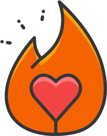  Tinder Logo Icon Of Colored Outline Ember Icon Png Tinder Png