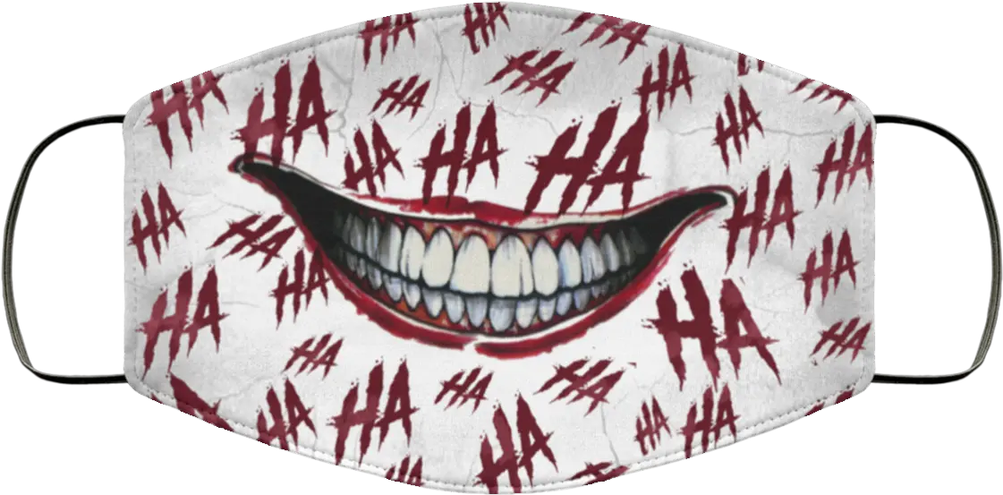  Ha Washable Reusable Custom U2013 Printed Cloth Face Mask Cover Joker Face Mask Face Masks Ha Ha Png Joker Mask Png