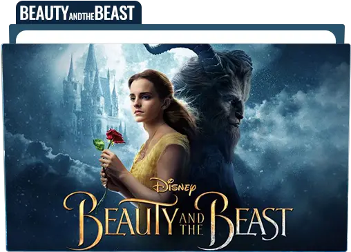  Beauty And The Beast Folder Icon Free Download Designbust Beauty And The Beast 2017 Disney Plus Png Beauty And The Beast Logo Png