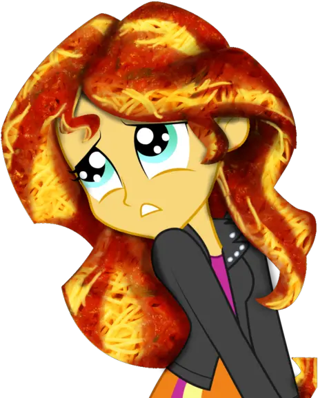  773621 Edit Equestria Girls Food Hair Pasta Safe My Little Pony Orange Hair Png Spaghetti Transparent Background