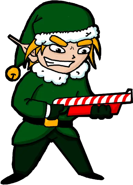  Download Hd Elf Transparent Evil Jpg Free Library Santa Christmas Elf Shooting Gun Png Elf Transparent