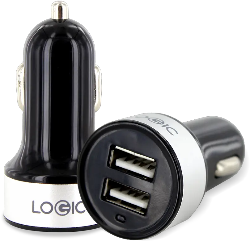  Logic Dual Usb Car Charger Car Mobile Charger Png Charger Png