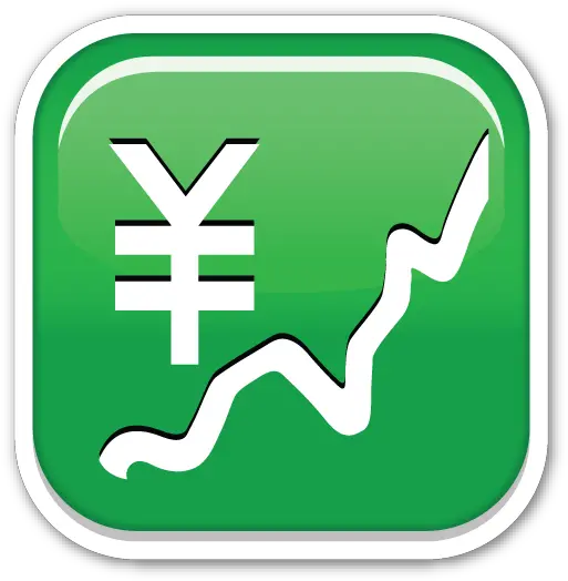  Chart With Upwards Trend And Yen Sign Emojis Emoji Sagittarius Sign Emoji Transparent Png Yen Logo