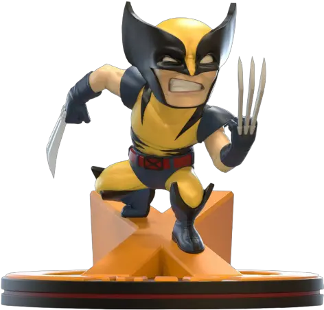  X Men Wolverine Marvel 80th Anniversary Qfig Diorama 4 Inch Vinyl Figure Wolverine Qfig Png Wolverine Claws Png