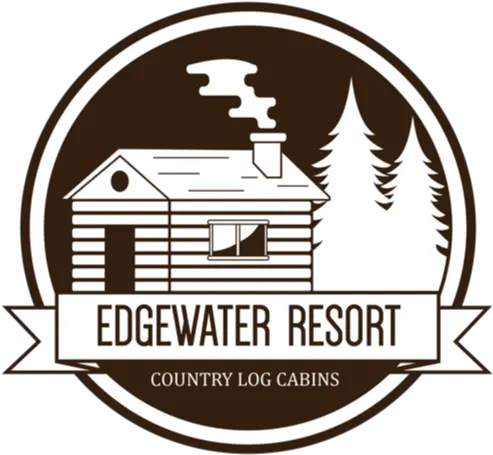  Edgewater Resort Log Cabin Rentals Iron Mountain Michigan Mountain Cabin Logo Png Log Cabin Icon