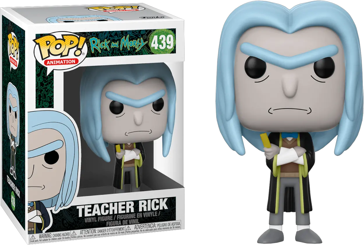  Funko Pop Rick And Morty Teacher Rick 439 Mr Poopybutthole Funko Pop Png Rick Sanchez Png