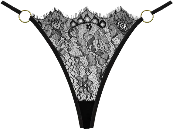  35 Tyl Panties Black Panties Png Thong Png