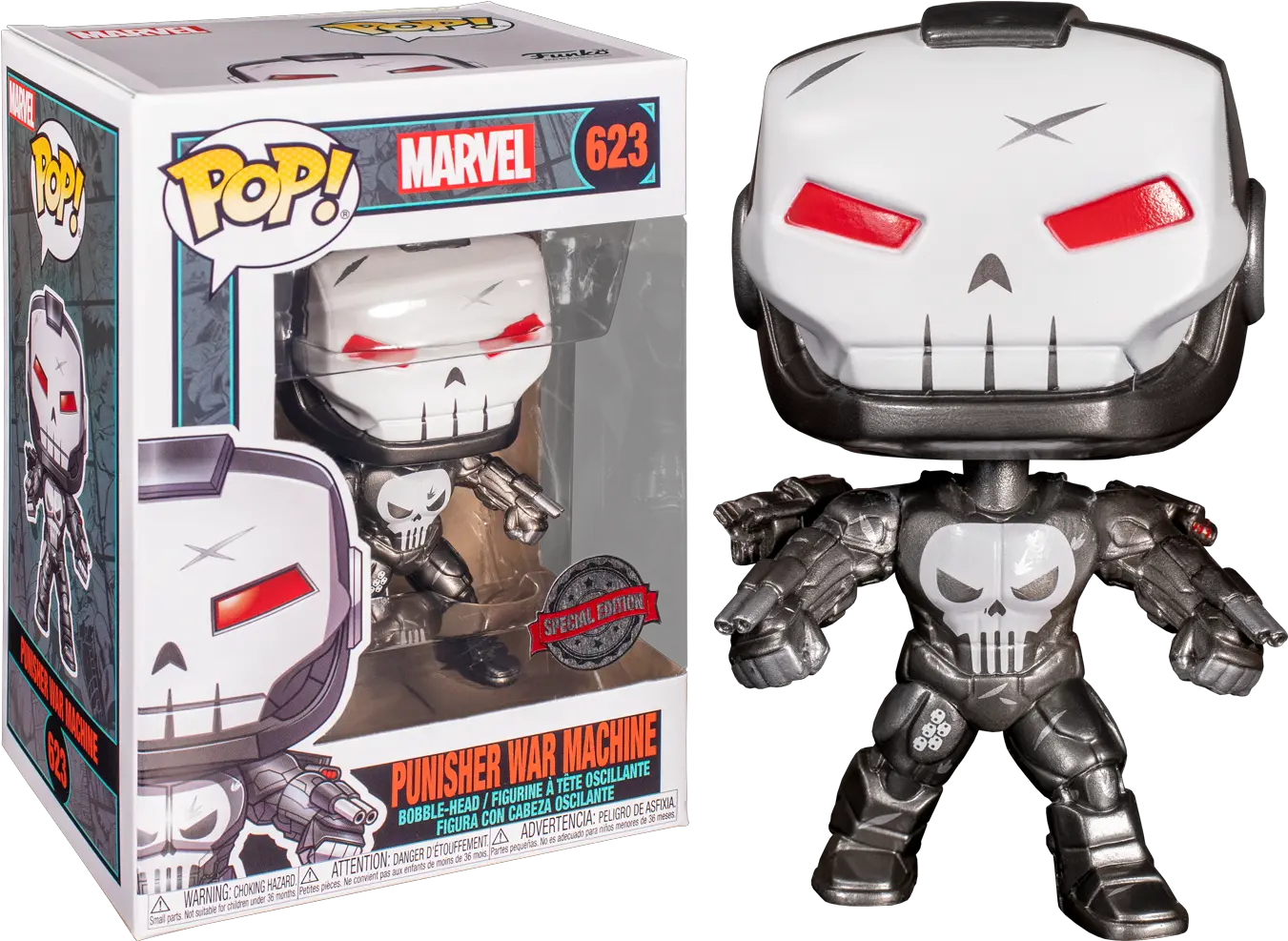  Punisher War Machine Metallic Punisher War Machine Funko Pop Png War Machine Png