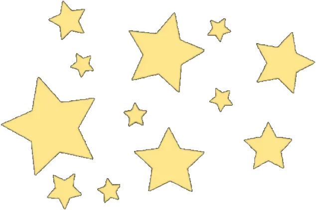  Kawaii Cute Yellow Pastel Stars Sticker Transparent Pastel Yellow Star Png Stars Overlay Png