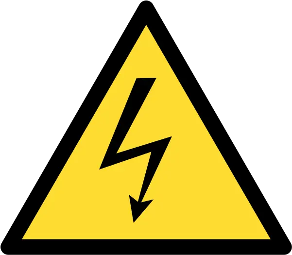  High Voltage Warning Sign Transparent Risk Of Electric Shock Png Danger Sign Png