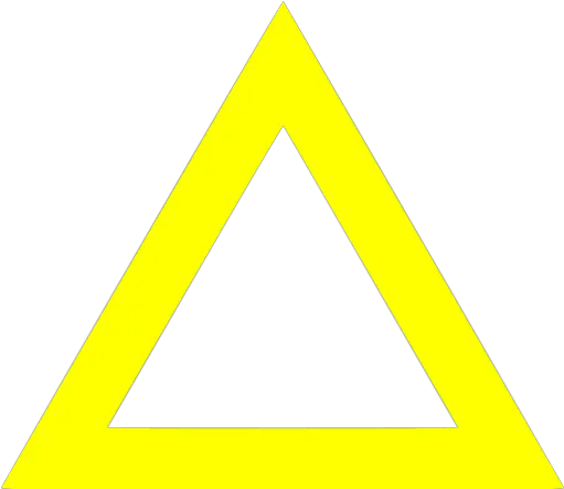  Yellow Triangle Outline Icon Transparent Yellow Triangle Outline Png Triangle Outline Png