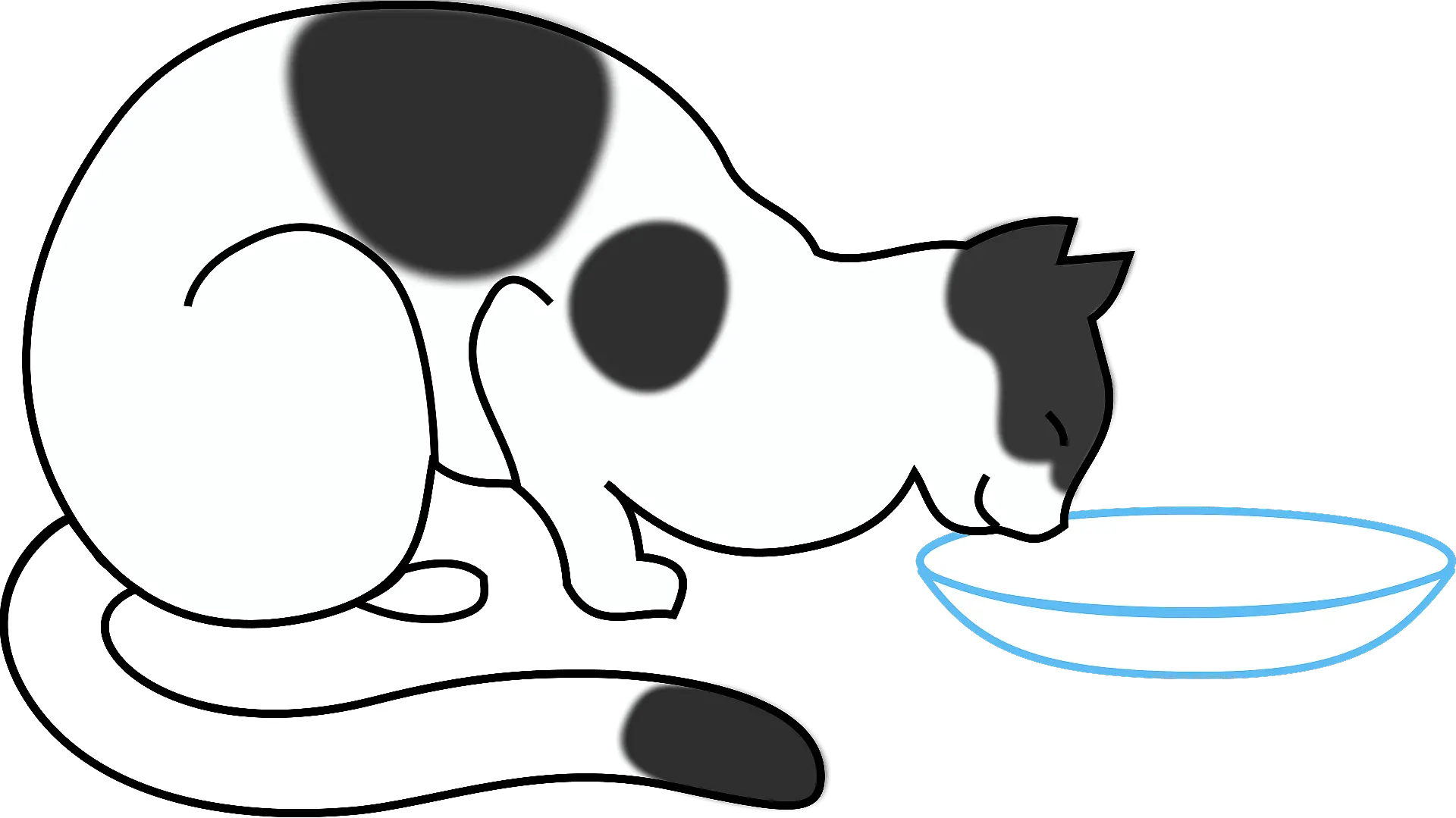  Download White Cat Drinking Clipart Cat Drinking Milk Draw A Cat Drinking Milk Png Milk Clipart Png