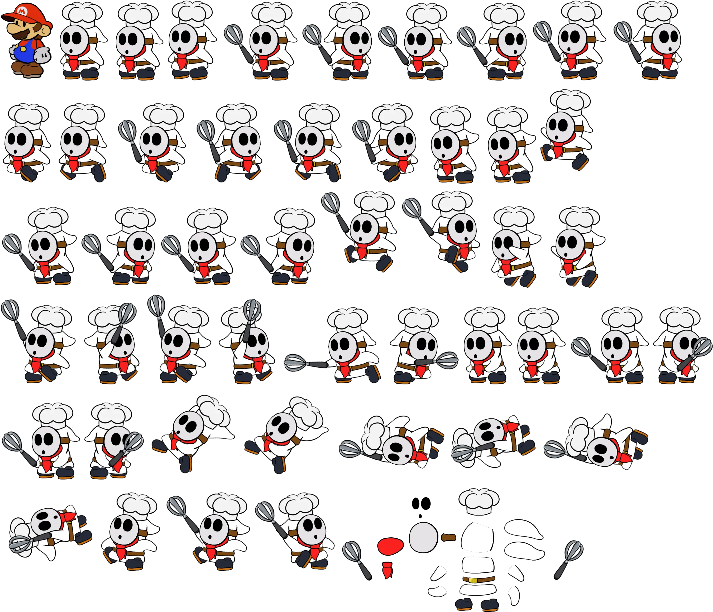  Shy Guy Chef Paper Mario Shy Guy Pastry Chef Art Png Shy Guy Png