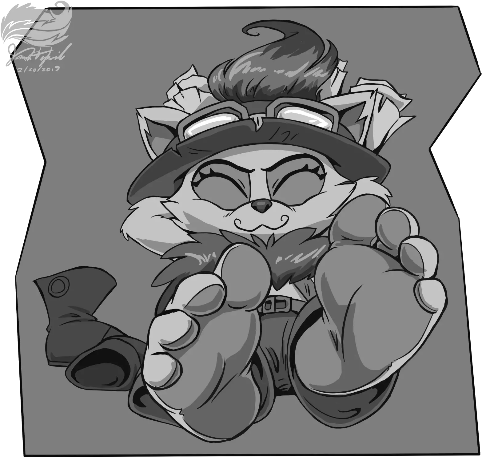  Teemo Kicks His Feet Up By Jammerhighwind Fur Affinity Teemo Feet Png Teemo Png