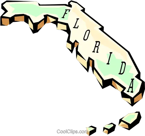  Florida State Map Royalty Free Vector Florida State Clipart Png Florida Map Png