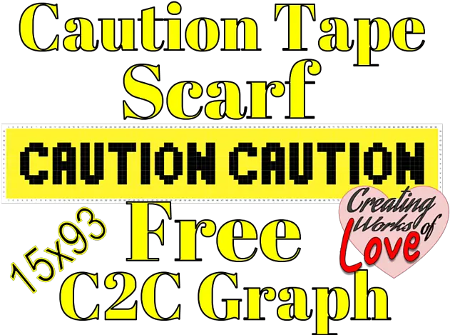  Ravelry Caution Tape C2c Scarf Pattern By Jennifer Macewen Calligraphy Png Caution Tape Transparent