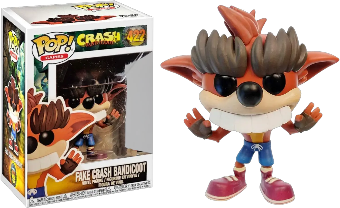  Funko Pop Crash Bandicoot Fake Crash 422 Fake Crash Funko Pop Png Crash Bandicoot Png