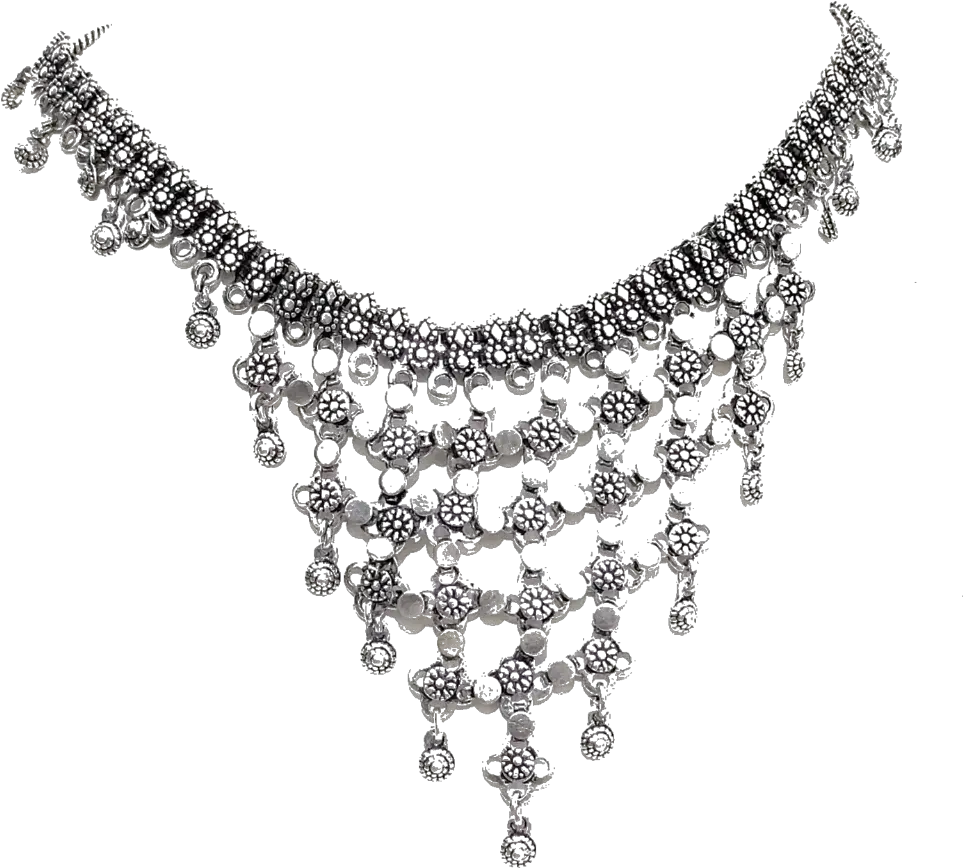  Download Necklace Chokers Oxidized Silver Necklace Hd Png Oxidised Jewellery Images Hd Png Necklace Png