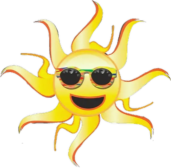  Emoji Summer Sun Fun Sunshine Sticker Portable Clip Art Png Summer Sun Png