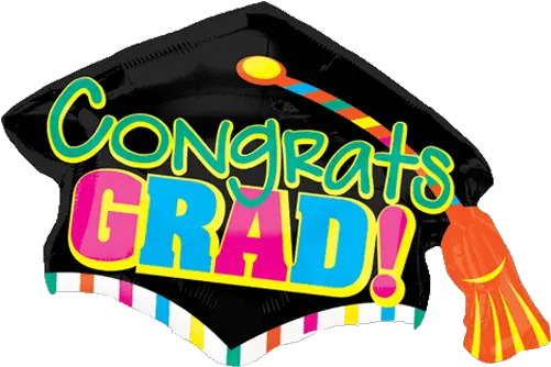  Download Ballons Transparent Graduation Congrats Grad Cap Congrats Grad Png Grad Hat Png