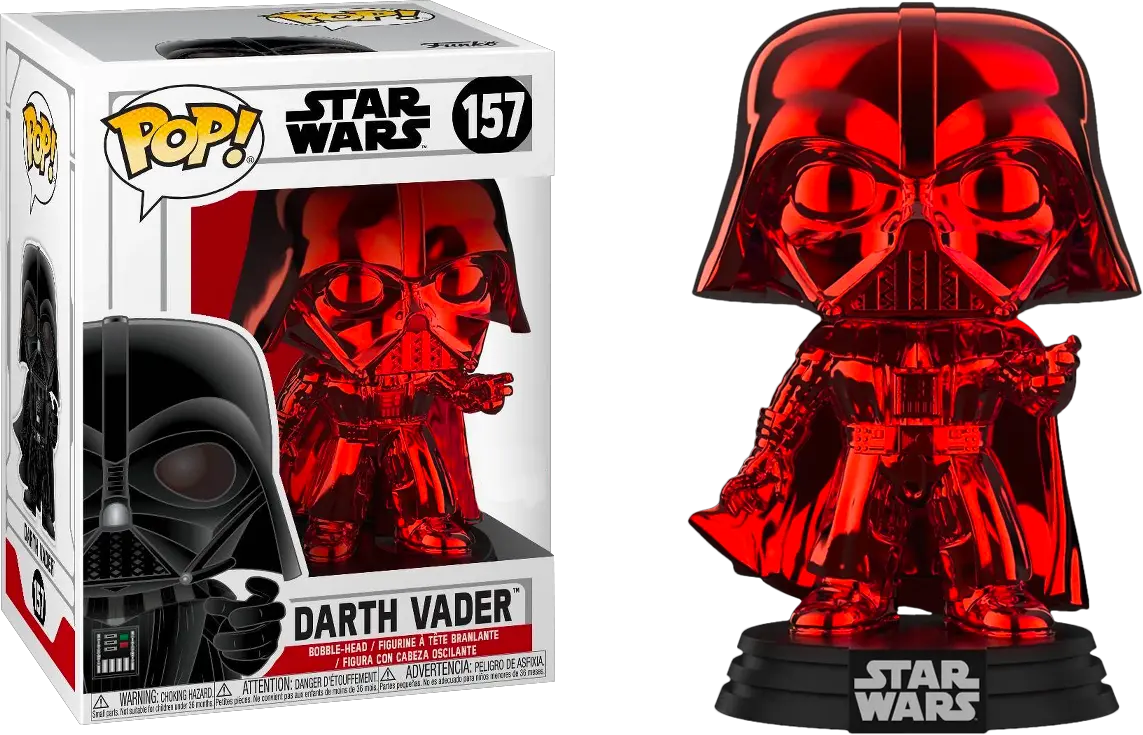  Star Wars Funko Pop Darth Vader Darth Vader Funko Pop Red Chrome Png Darth Vader Transparent