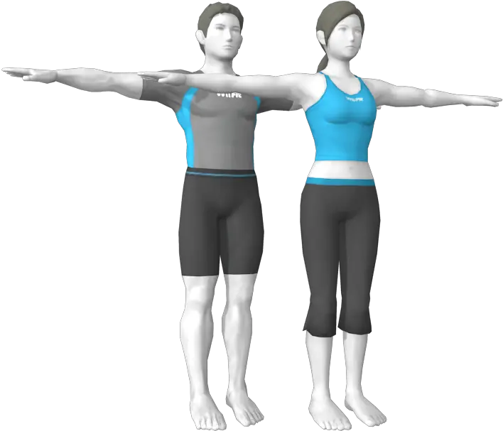  Nintendo 3ds Wii Fit Trainer T Pose Png Wii Png