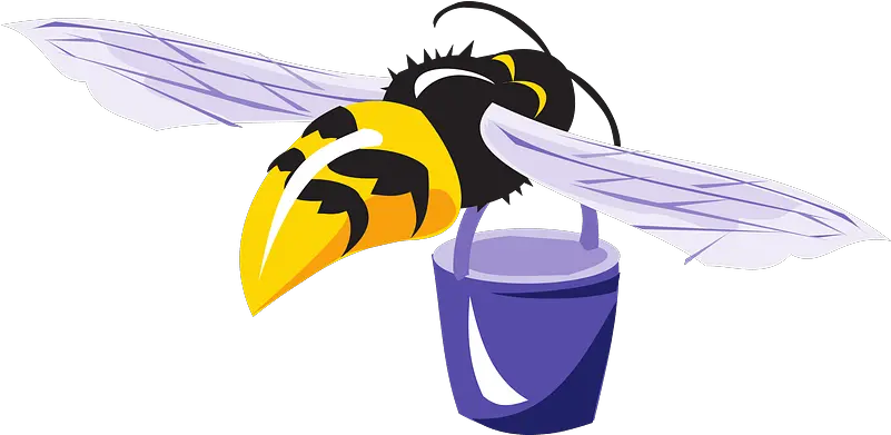  Bee With Purple Bucket Clipart Free Download Transparent Fictional Character Png Bucket Clipart Png