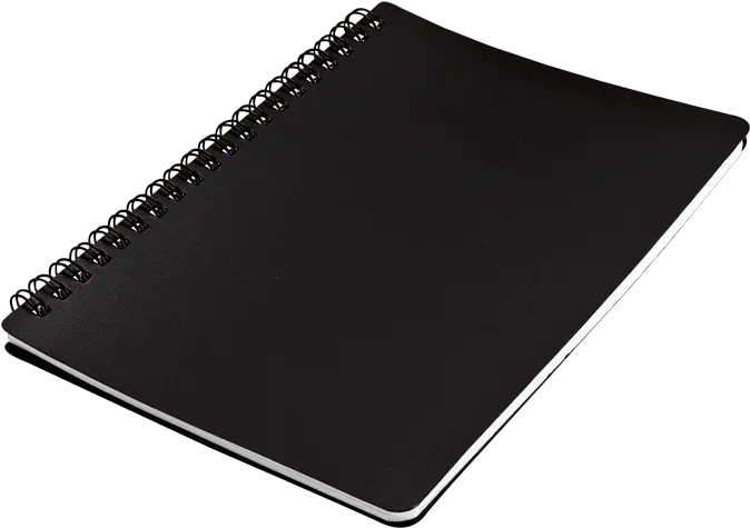  A5 Spiral Notebook With Zip Pouch Transparent Black Notebook Png Spiral Notebook Png