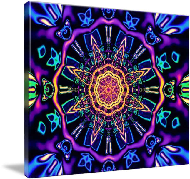  Return To Awe Psychedelic Abstract Mandala By Leah Mcneir Mandala Psicodelico Png Trippy Png