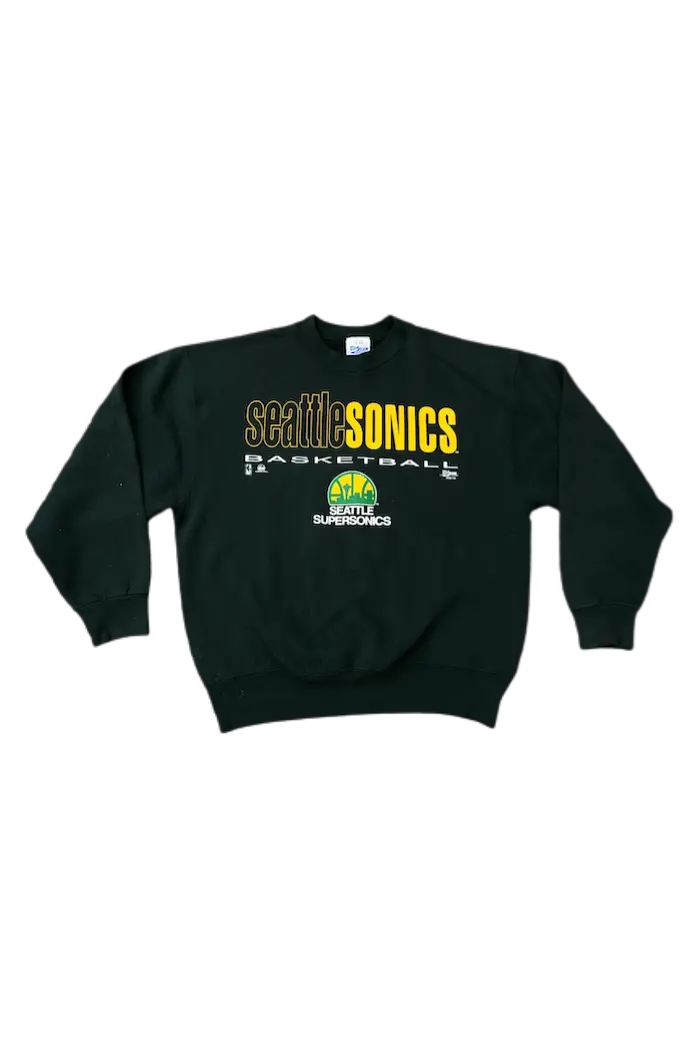  Seattle Supersonics Crewneck Size Large Long Sleeve Png Seattle Supersonics Logo