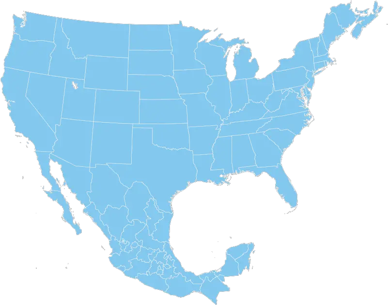  North America Officearrk Corporation Outline Us And Mexico Map Png North America Transparent