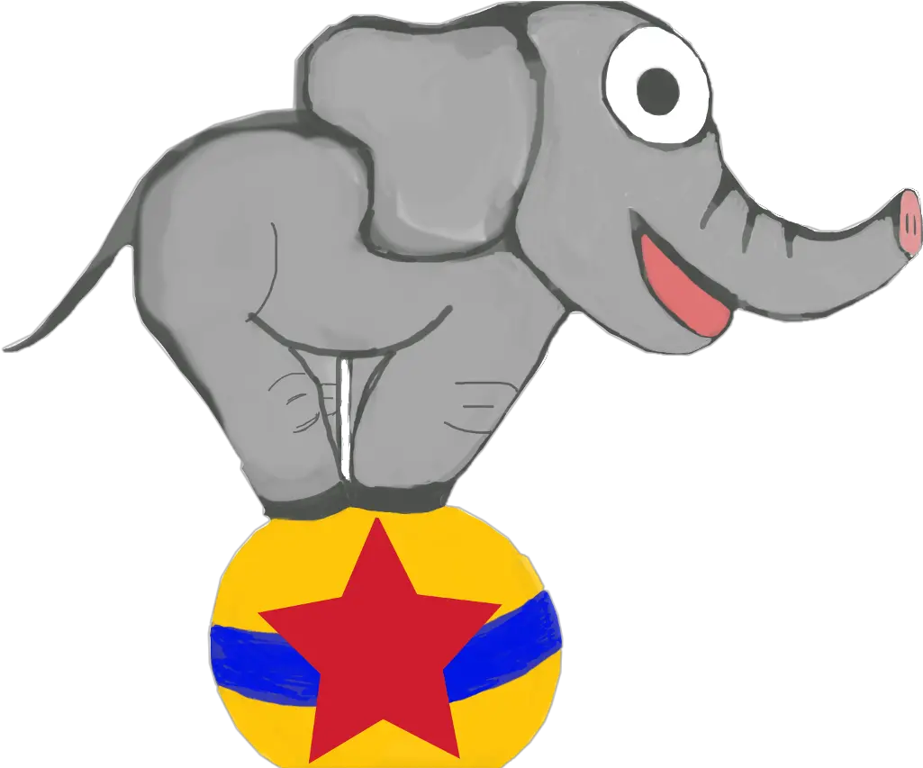  Circus Sticker Elephant Freetoedit Cartoon Clipart Full Big Png Circus Elephant Png