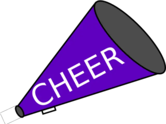  Cheerleader Clipart Megaphone Purple And Gold Cheerleader Draw A Cheer Horn Png Cheerleader Silhouette Png