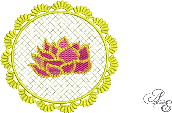  Circle Lotus Bloom Machine Embroidery Art Of Embroidery Circle Png Lace Circle Png