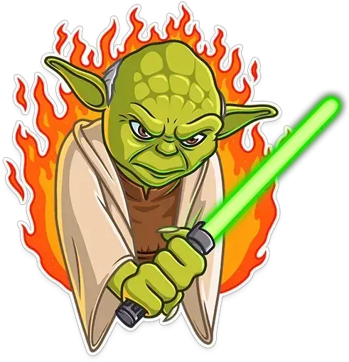  Master Yoda Whatsapp Stickers Stickers Cloud Cartoon Png Yoda Transparent