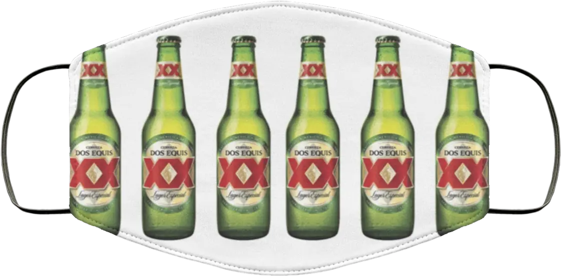  Dos Equis Beer Cloth Face Mask Reusable Washable Glass Bottle Png Dos Equis Logo Png